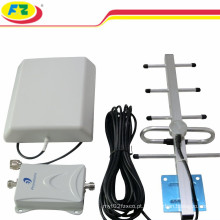 No-edifício 65dB Ganho GSM / 3G 850MHz Cell Phone Mobile Signal Booster Amplificador Repetidor Kit com Direcional Antena Yagi Ao Ar Livre e Indor Painel de Antena